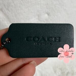 2" COACH Green Fob Bag Charm Hang tag Hangtag